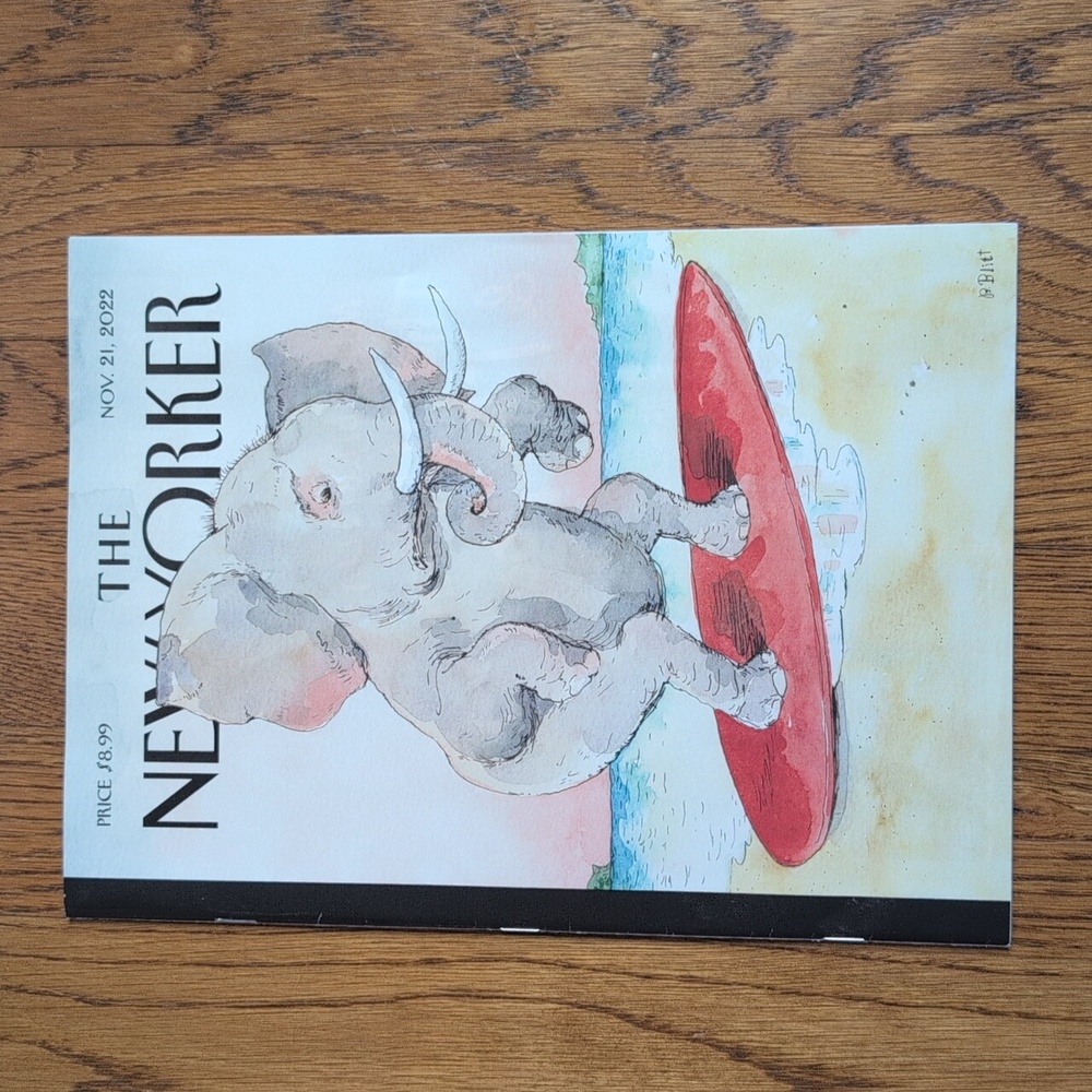The New Yorker Magazine Nov. 21, 2022 "Low Tide" By Barry Blitt